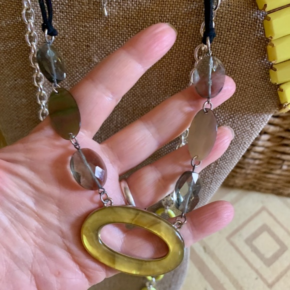 Lia Sophia Yellow Jewelry - Bunch of Yellow Jewelry - 2 Necklaces & 1 Bracelet - Picture 3 of 5